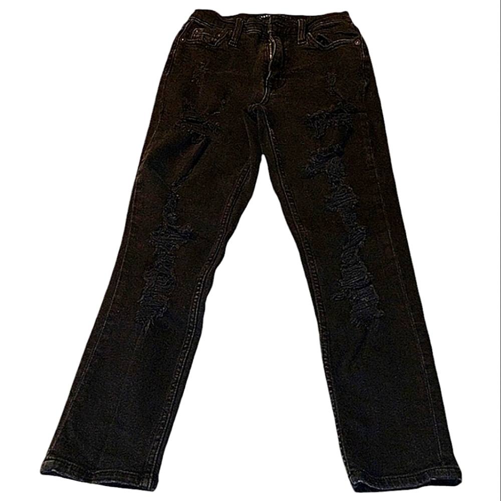 2/$20 Aeropostale black ripped "mom jeans" 000R